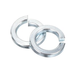 sourcing map 7/16" Split Lock Washer, 50Pcs Carbon Steel Spring Lock Washers Metal Split Ring Washer for Screw Bolts Machinery Silver Blue