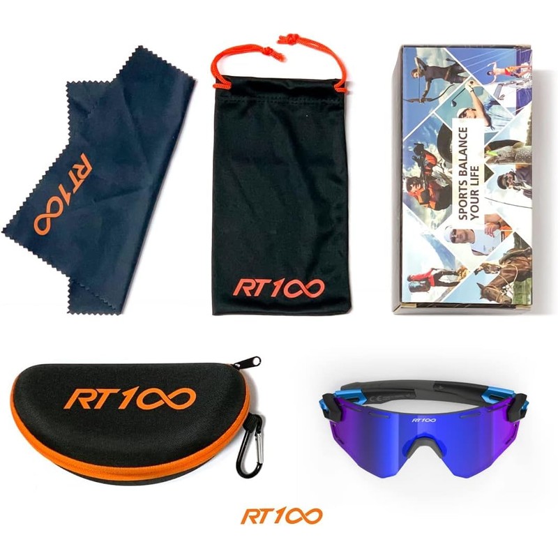 SPORTLIMIT wrap around frameless Cycling Triathlon Volleyball Blue Sunglasses Men