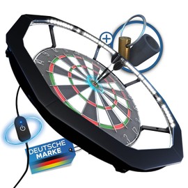 Heimfleiss 360° Dart Lighting, Anti-Glare Dartboard Lighting with Ultra Light LEDs, Dart Light Ring + Shaft Remover & Sharpener, Dartboard Lighting, LED Darts Light