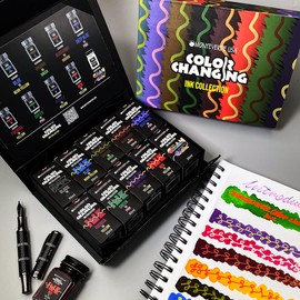 Monteverde USA Color Changing Ink Collection Gift Set – 10 Fountain Pen Inks with Transformative Colors, 30ml Bottles
