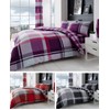 SINGLE Duvet Set Pink Grey Check Quilt Cover Pillow Case