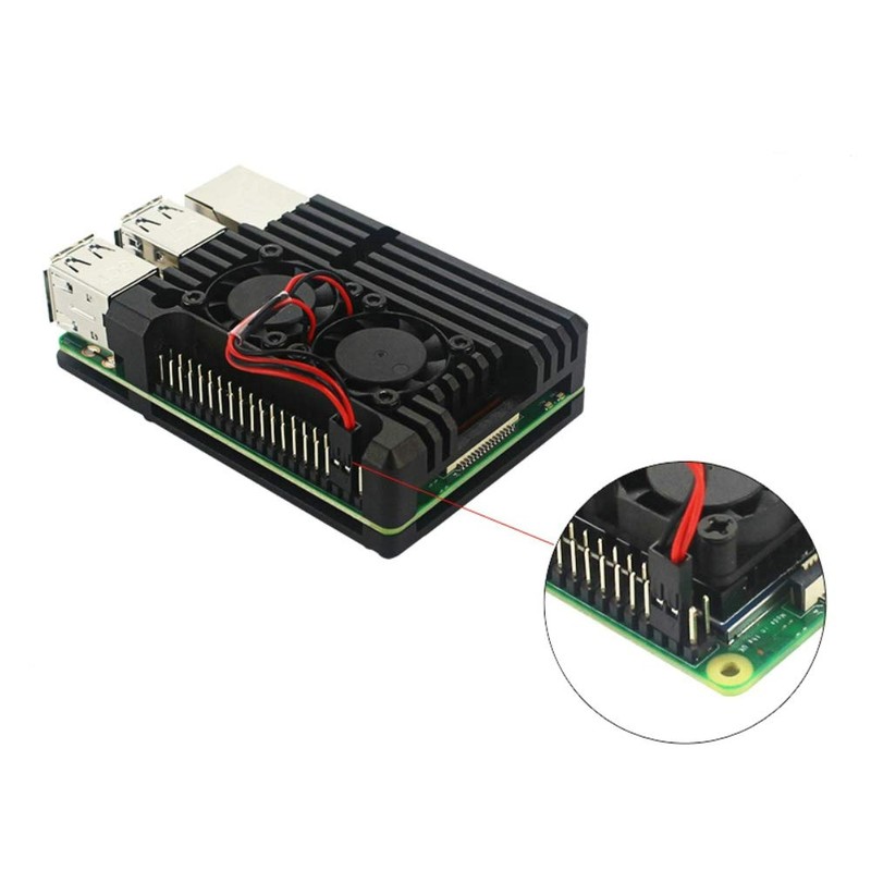 Unistorm Raspberry Pi 4 Model B Aluminum Case with Dual