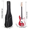 TBACW Bass Guitar Case Gig Bag, 0.4" Thick Padding