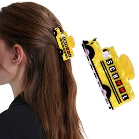 Semato School bus Hair Claw Clips for Women Back to School Hair Accessories Cute Hair Clips for Teacher Appreciation Gift