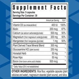 Youngevity Bone Building Formula™ - Calcium, Magnesium, D3, Biotin, Glucosamine HCl for Bone Health, and Density - Essential CoFactors: Trace Minerals, Boron, Horestail Herb, Rosehips (150 Caps)
