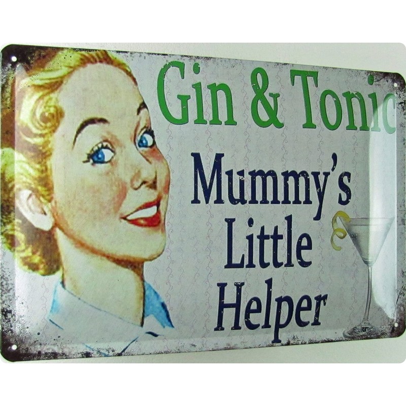 Metal Sign 20 x 30 cm Gin & Tonic Mummy's