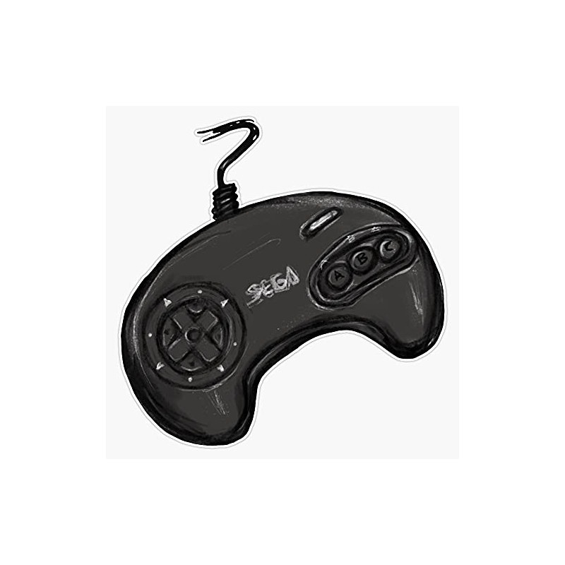 Mega Drive/Genesis Controller Joypad Bumper Sticker Window Vinyl Decal 5"