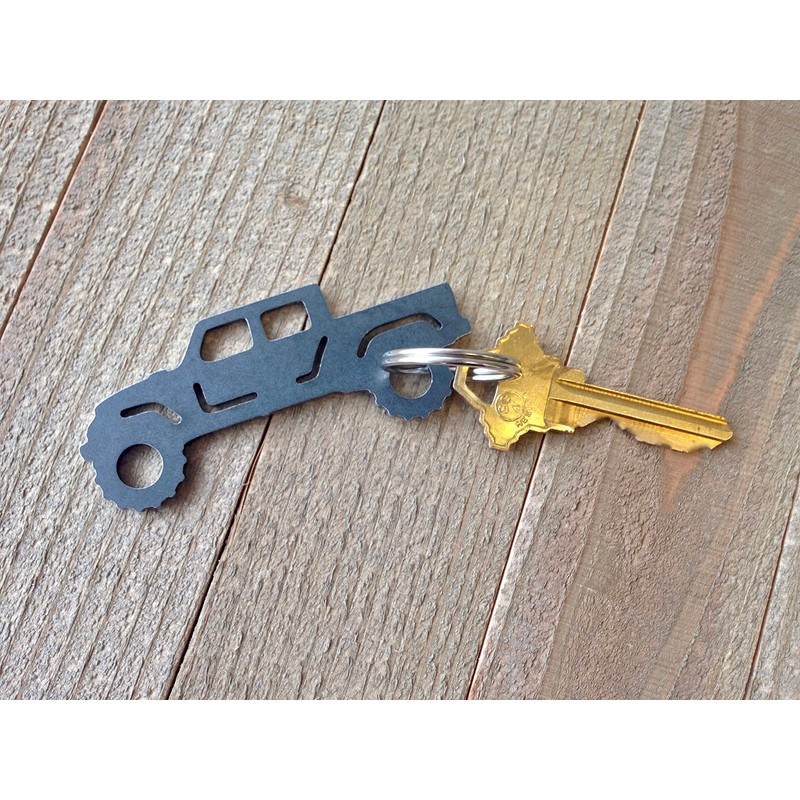 steel keychain for jeep gladiator owners, backpack charm, zipper pull