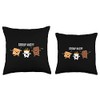 Group Hug Camping Campfire Chocolate Marshmallow S'Mores Throw Pillow