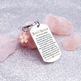 Uerifr Best Friend Keychain Soul Sister Gifts For Women Cute Friendship Gifts For Friends Female Bff Bestie Gifts For Her Easter Birthday Gifts For Big Sister Little Girls