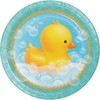 Creative Converting Rubber Duck Round Paper Dinner Plate, 9", Multicolor