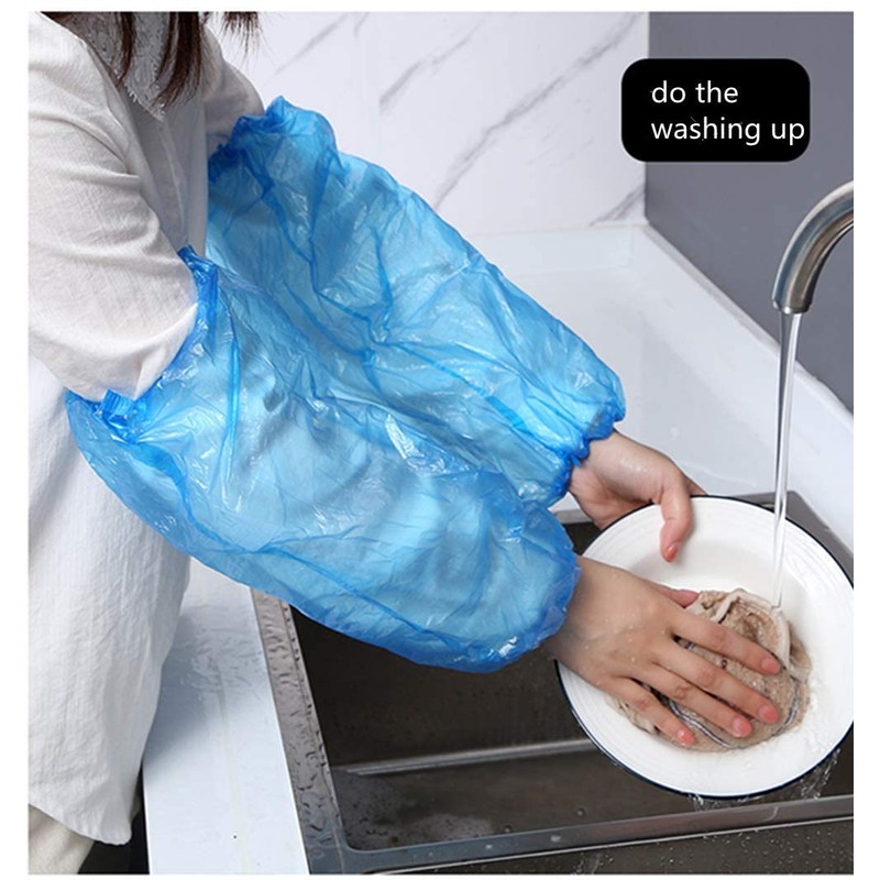 100pcs Protective Waterproof Disposable Plastic Arm/Sleeves Covers Oversleeves,Suitable for salon,