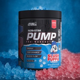 Applied Nutrition ABE Pump Pre Workout - All Black Everything Stim Free Pump Pre Workout Powder | Pump, Energy & Strength with Citrulline, Creatine, Beta-Alanine (500g - 40 Servings) (Slush Puppie)