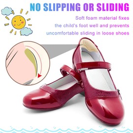 12 Pcs Heel Grips for Kids Shoes,Soft and Sticky Kids Heel Grips Heel Cushion Pads Shoes Heel Inserts Small Heel Protectors for Girls and Boys(Black+Beige)