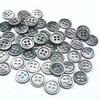 50PCS Suit Shirt Black Buttons 1/2 Inch Natural Shell Iridescent