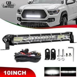 Colight For 2016-23 Toyota Tacoma Hood Scoop Mount 10/12" Inch LED Work Light Bar Wiring