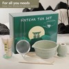 5PCS Match Whisk Set, Matcha Bowl with Spout, Matcha Whisk