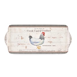 Pimpernel On The Farm Collection Sandwich Tray | Serving Platter | Crudité and Appetizer Tray for Indoor and Outdoor use | Made of Melamine | Measures 15.1" x 6.5" | Dishwasher Safe