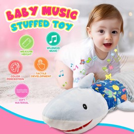 Baby Sensory Toys 0 6 Months,Baby Toys 0-6 Months,Musical Caterpillar Sensory Toys for Babies 6-12 Months Baby Gifts, Montessori Toys for Babies Newborn Toys 0-3 Months Toddler Toys Sharks
