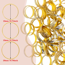 PENTA ANGEL Bridal Shower Rings 100Pcs Aluminum Alloy Glitter Fake Engagement Rings for Wedding Table Scatter Party Favors Decorations and Crafts DIY (Gold), Aluminum Alloy,Gold