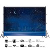 Renaiss 10x8ft Starry Night Backdrop Sky Moon Snowfall Photography Backdrops