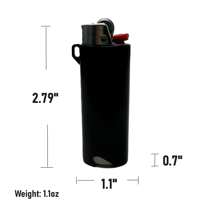 Metal Lighter Case Fits BIC with Bottle Opener Standard Full