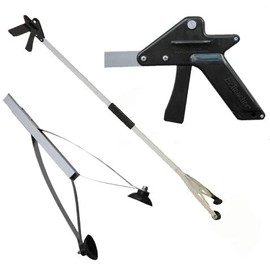 ArcMate EZ Reacher - Heavy Duty Grab-It Reaching Tool – Collapsible Grabber Reacher with Extra-Large Grip, Locking Handle and 4.5 Inch Jaws - Ideal for Commercial, Maintenance, Seniors, 40"