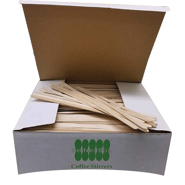 Perfectware Wooden Stirrer. 7.5 Inches. Pack of 1000 Stirrers