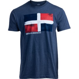 Ann Arbor T-shirt Co. Dominican Republic Flag | Republica Dominicana Santo Domingo Punta Cana T-Shirt for Men & Women - (Adult,M)