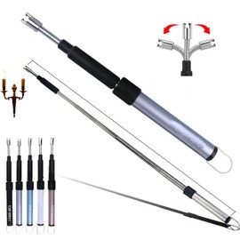 XTENDR ARCS V2 Extendable 2.5 Feet. Arc Extra Long Lighter, Flameless Fireplace Stove Electric Candle Lighter, Long Neck for Pilot Light, Grilling, Firepit, Kitchen, BBQ (Silver)