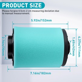 Air Filter 707800371 Replacement for Can-Am Outlander 450 500 650 800R 850 1000 1000R Renegade 500 570 800R 850 1000 1000R ATV 2012-2018