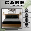 VELVETIO Easy Care Plain Black Fitted Sheet, Soft Breathable 100%