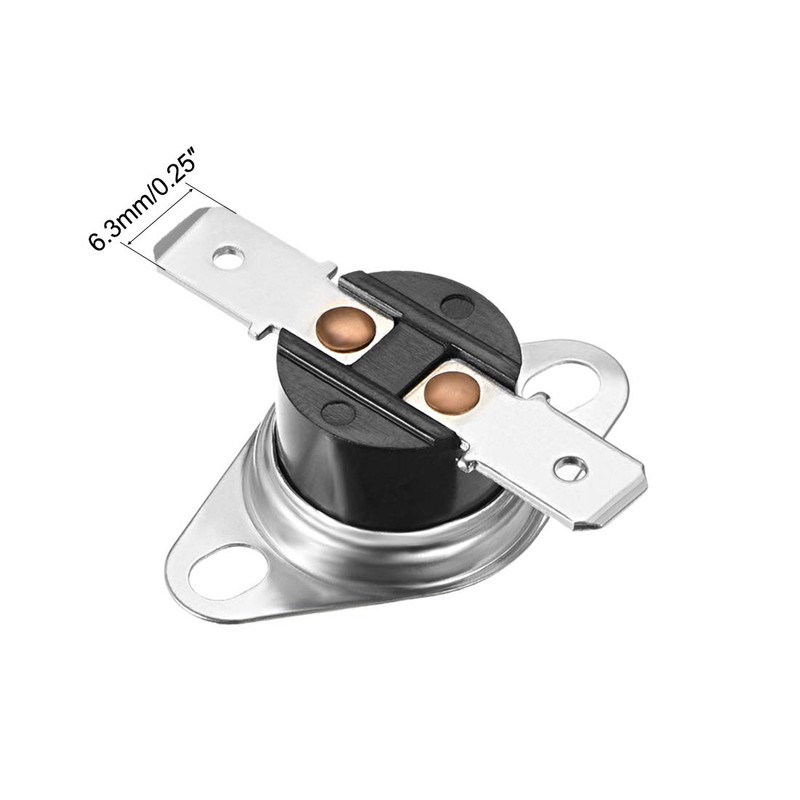 sourcing map KSD301 Thermostat 75°C/167°F 10A Normally Open N.O Adjust