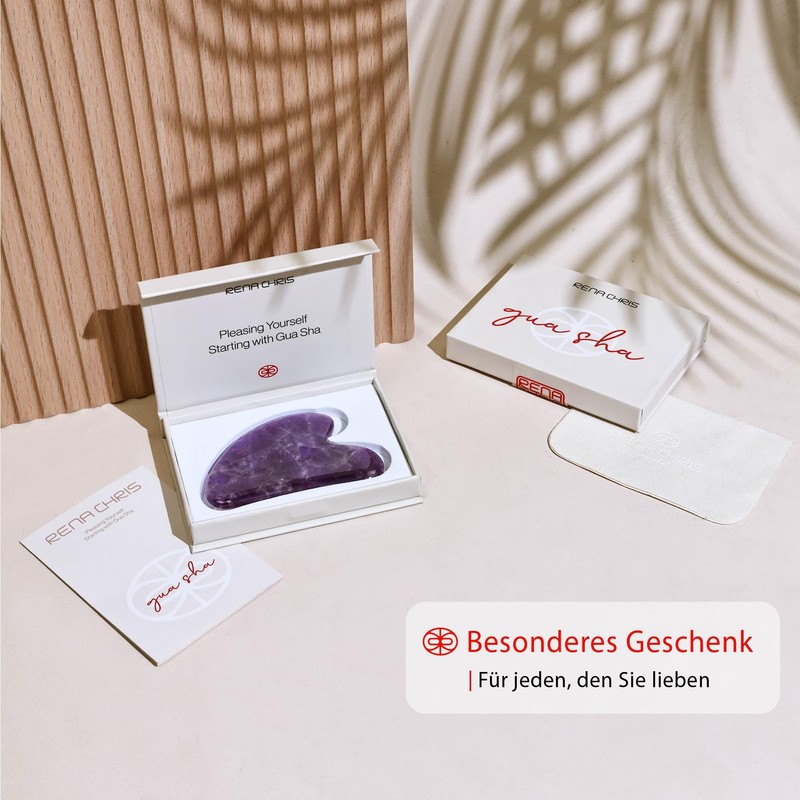 Rena Chris Gua Sha Stone, 100% Natural Amethyst Gua Sha