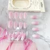 Pink Gradient Press on Nails Medium Oval Glue on Nails