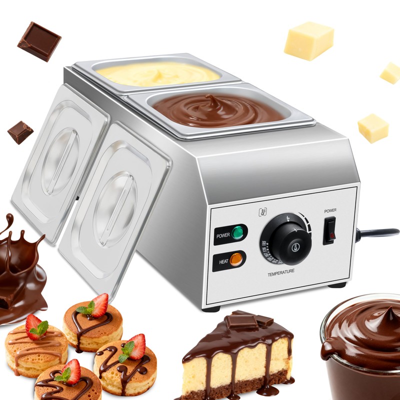 1000W Electric Chocolate Tempering Machine, Commercial Chocolate Melter with 2
