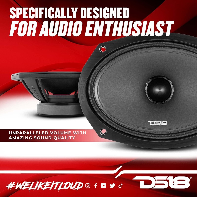 DS18 PRO-ZXI694BM 6 X 9 Inches Pro Audio Mid-Range Loudspeaker