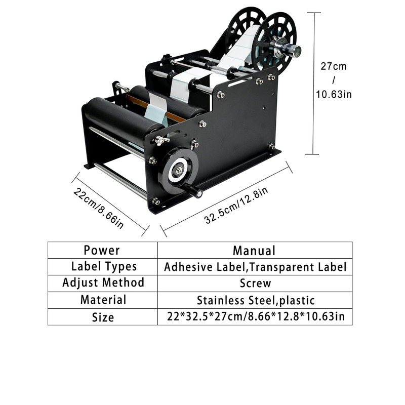 Crenicelif Crenicelif Manual Bottle Labeling Machine, Bottle Label Applicator Adjustable