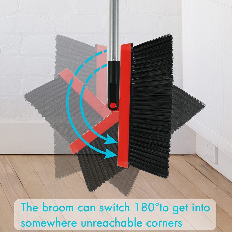 PHYEX 2-Pack Broom and Dustpan Combo Set, with 48" Adjustable