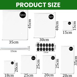 rietegio 39 Pcs Reusable Ziplock Bags Frosted Clothes Bags Hospital Bag Organiser Pouches with Stickers Travel Zip Lock Storage Bags Large for Clothes Shoe Luggage Organiser Pouches for Women