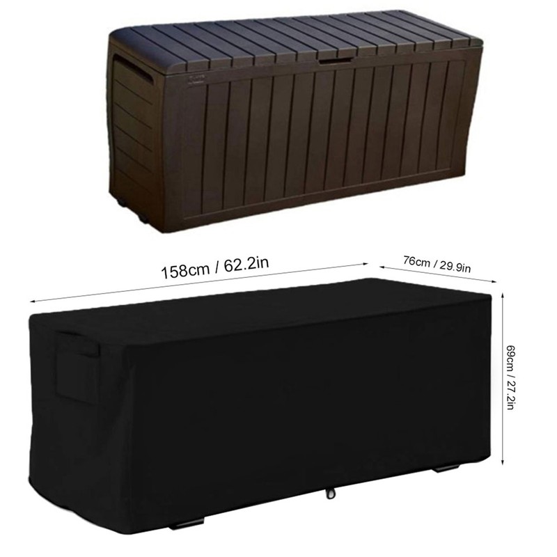 Waterproof Sturdy Covers Outdoor Deck Box Protective Cover Storage Benches