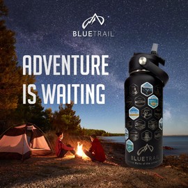 BlueTrail National Parks Water Bottle with Stickers