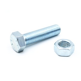 DOJA INDUSTRIAL Hex Screws and Nuts Set, 8 x 40 mm, Pack of 30, Full Thread Hex Screws and Nuts, Thread Screws, Machine Screws, Screw Set, Screw Assortment