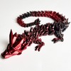 Drache 35 cm 3D bewegliche Figur, Kristalldrache, Kinderdekoration, Schreibtisch Deko,