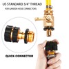 Sanpaint 3/4 Inch Garden Hose Quick Connector, Male and Female