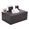BSTKEY Tissue Box Rectangle PU Leather Tissue Box with Remote