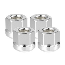 VekAuto 4 Pcs Wheel Lug Nuts Compatible for Honda Accord Civic, Durable M12 x 1.5 Carbon Steel Silver Tone Tire Lugnuts