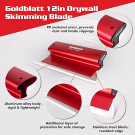 Goldblatt Skimming Blade, 0.3mm Stainless Steel Skim Coat Stainless Steel