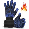Extra Long 14-Inch BBQ Gloves - Comfortable Heat Resistant Silicone