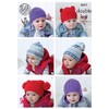 King Cole 4651 Knitting Pattern Babies Childrens Hats in Cherished